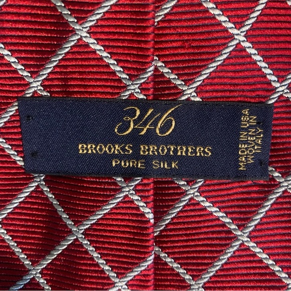 Brooks Brothers Repp Silk classic red tie Jacquard - USA - Woven in Italy - 60” - Picture 2 of 5
